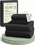 LANE LINEN 100% Organic Cotton Full Sheets Set, 4-Piece Pure Organic Cotton by LaneLinen