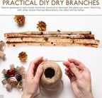 Natural Birch Wood Sticks 15.75 Inch Craft Sticks - Image 3