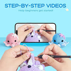 Crochet Kit for Beginners: Make 3 Cute Amigurumi Animals - Image 3