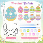 Reallnaive 8 Pcs Easter Eggs Paint by Numbers Kit - Image 3