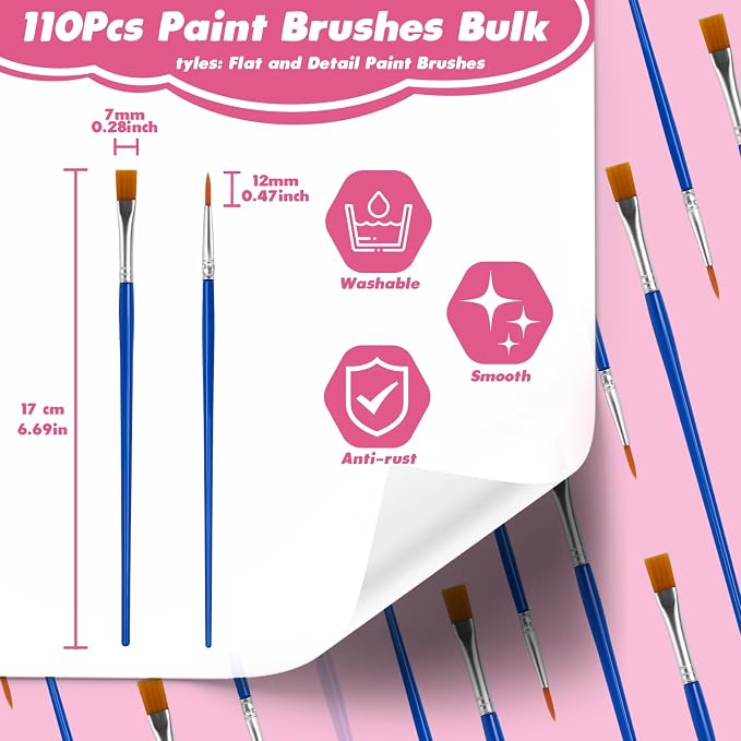Small Paint Brushes Bulk - Image 2