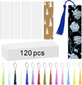 GEKIXUTP 120 Pcs Sublimation Bookmark Blank Heat Transfer Aluminum Metal by Buynow