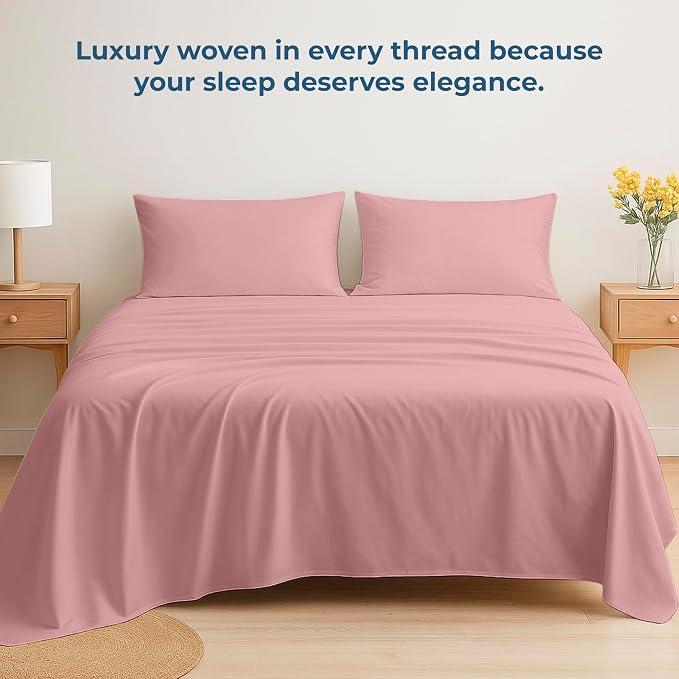 Royale Linens 100% Organic Cotton King Flat Sheet Only - Image 6