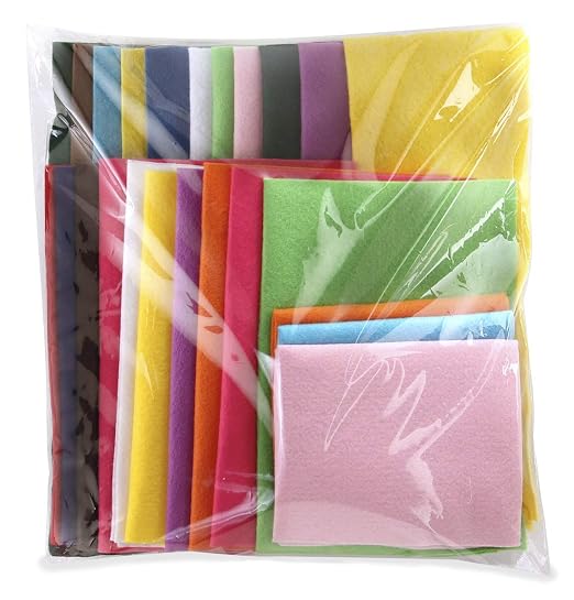 Hygloss Products Felt Fabric Remnants, Crafting Supplies, Felt Sheets by HyglossProductsInc