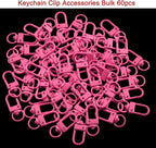 Keychain Clasp Keychain Clip Accessories Bulk 60pcs Colorful Lobster Claw Clasps - Image 2