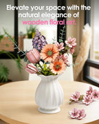 Rowood 3D Puzzles for Adults, DIY Wooden Cherry Blossom Bonsai Tree Botanical - Image 2