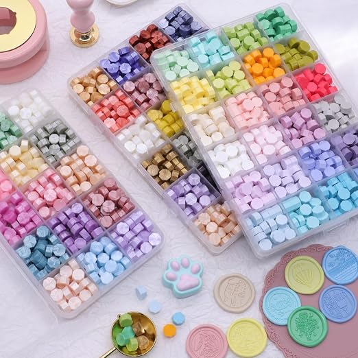 1200pcs Wax Seal Beads, 48 Assorted Color Sealing Wax Beads Ideal - Image 7