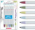 Zebra Pen CLiCKART Retractable Felt Tip Pen, Pastel Colors, 0.6mm Fine Point by ZebraPen