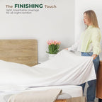 THREAD SPREAD 100% Organic Cotton Percale Flat Sheet Full Size - Image 4