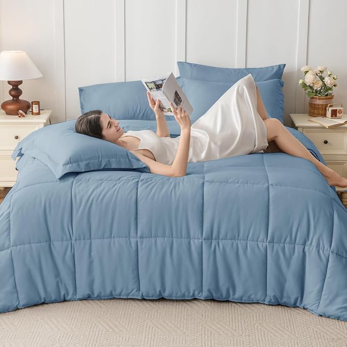 JOLLYVOGUE California King Comforter Set, Ultra-Soft Bed in a Bag Cal King Size - Image 7