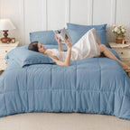 JOLLYVOGUE Full Comforter Set, Ultra-Soft Bed in a Bag Full Size 7 Pieces - Image 7