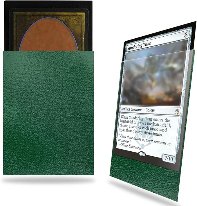 Green MTG Card Sleeves 200 Pack, Standard Card Sleeves Sturdy MTG Sleeves Matte by Fabmaker