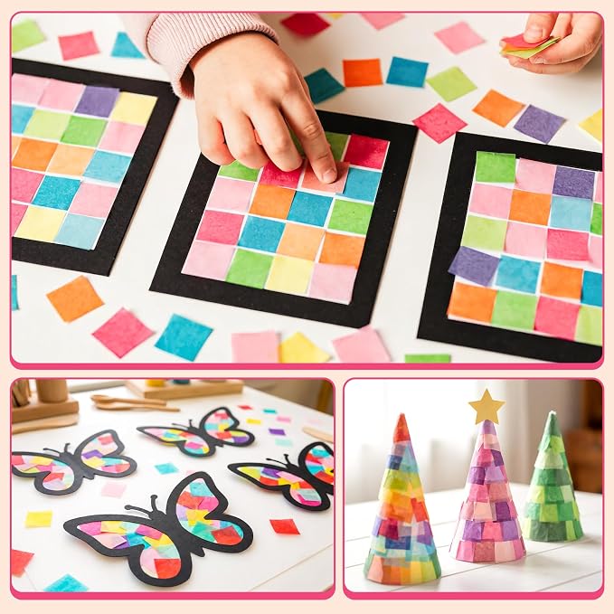 Simetufy 5400 Pcs 1 in Tissue Paper Squares 36 Assorted Colors - Image 7