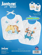 Janlynn Sleepy Bunnies Bibs Stamped Cross Stitch Kit-9-1/2 X11 Set of 2 - Image 2