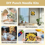Doodlream Sunflower DIY Punch Needle Embroidery Kit - Image 4