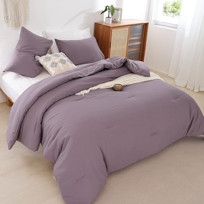 ROSGONIA Dusty Purple Twin/Twin XL Comforter Set - Image 5