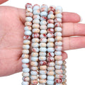Songxi 5x8mm Natural Blue Shoushan Stone Rondelle Beads, Gemstone by SongXi