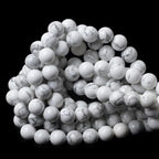 10mm 35PCS Natural White Howlite Gemstone Round Loose Stone Beads - Image 6