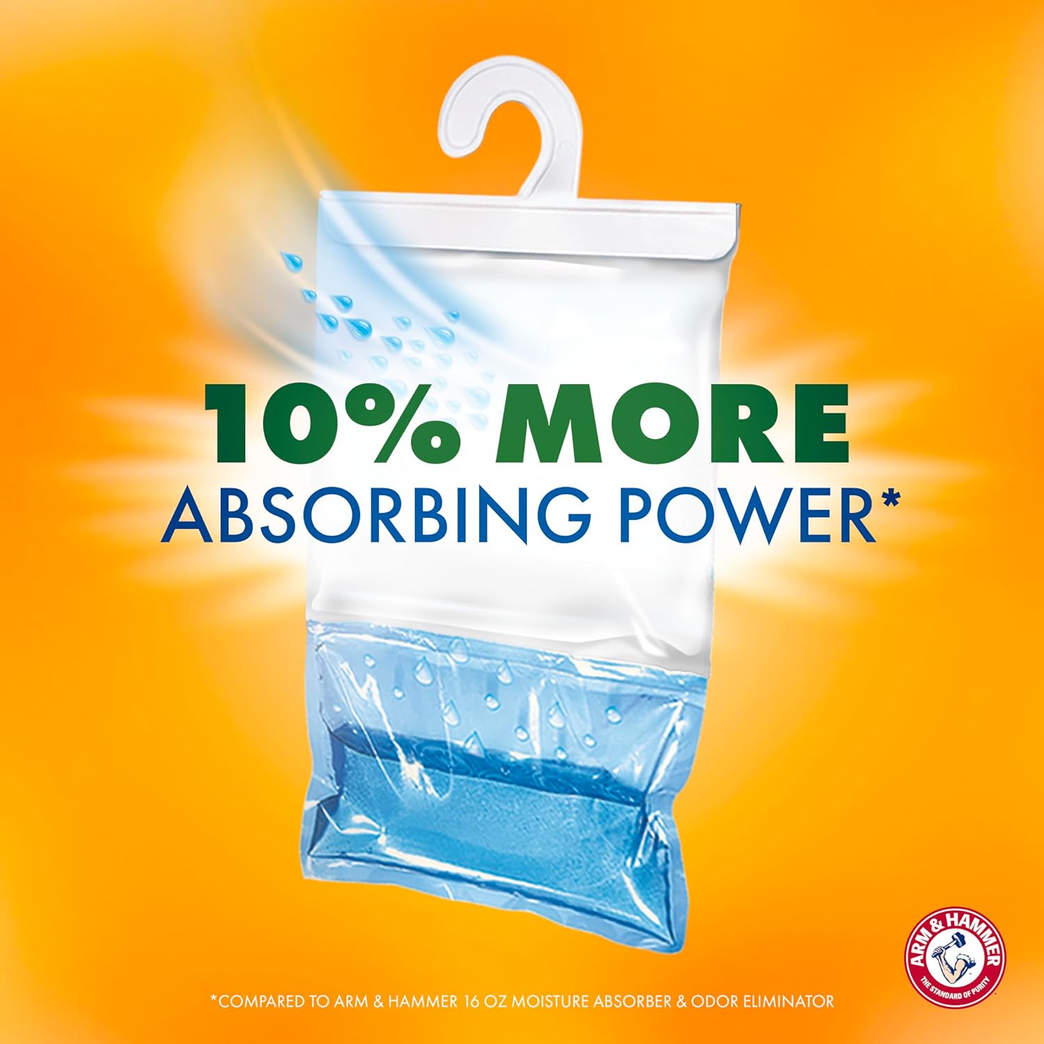 Arm & Hammer Essentials Hanging Moisture Absorber and Odor Eliminator, 17.5 oz., 3 Pack, Fragrance Free, Moisture Absorbers for Closets, Laundry Rooms and Bedrooms, Long-Lasting Freshness