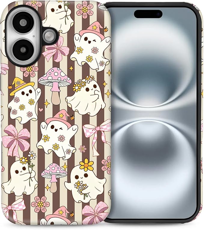 Case for iPhone 16, Scratch Resistant Hybrid Double Layer Hard Shell，Cute by Toulas