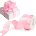 HUIHUANG Pink Satin Wired Ribbon 1-1/2 inch Light Pink Wire Ribbon by HUIHUANG