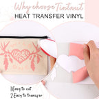 Tintnut Coral Color Heat Transfer Vinyl, 10inx6ft Iron on Vinyl | Neutral boho - Image 3