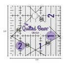 The Quilted Bear Square Quilting Ruler, Transparent Acrylic, 2.5" x 2.5" | - Image 8