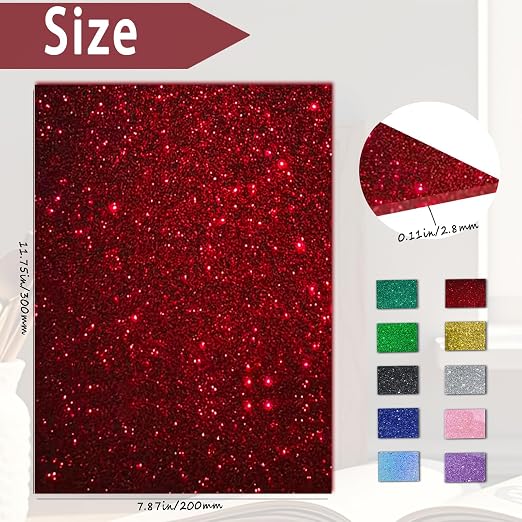 Glitter Acrylic Sheets, 2 Pack, 1/8" Thick | 3mm Cast Sparkly Sheets, - Image 2