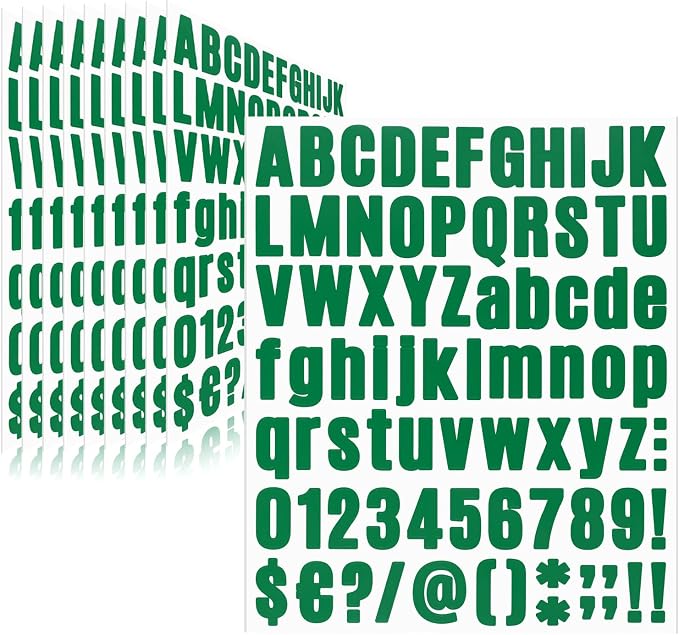 Letter Stickers, Mailbox Numbers, 1 Inch Waterproof Vinyl Alphabet | 1 Inch by Llewyn
