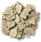 LiQunSweet 1000 Pcs Random Styles Leaf Unfinished Wood Cutout Tree Plant Leaves by LiQunSweet