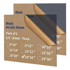 2-Pack Plexiglass Sheets, 1/8 Thick 18 x 24 inch Creative DIY Projects by gdhwcxl