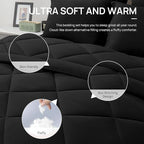 Love's cabin California King Comforter Set Black, 7 Pieces California King Bed - Image 7