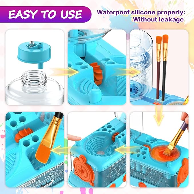 Upgraded Paint Brush Cleaner Tool, Brush Rinser Cup Painting Running Water - Image 5