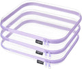 YQBRAO 3-Pack Large Clear Hard Shell Zipper Case, 1.2mm Ultra-Thick Rigid Toy & by Unknown