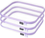 YQBRAO 3-Pack Large Clear Hard Shell Zipper Case, 1.2mm Ultra-Thick Rigid Toy & by Unknown