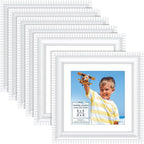 4x4 Picture Frames with 3x3 Mat, 6 Pack, Contemporary, Inspirations | These by IconaBay