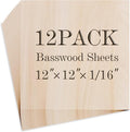 Balsa Wood Sheet, Basswood Sheets 12X12X1/16 Inch, Unfinished Wood Boards Blanks by Unknown