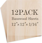 Balsa Wood Sheet, Basswood Sheets 12X12X1/16 Inch, Unfinished Wood Boards Blanks by Unknown