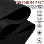 Soft Felt Fabric Sheet 18" x 36", 1.6mm Acrylic Craft Felt, Large Precut Sheet - Image 6