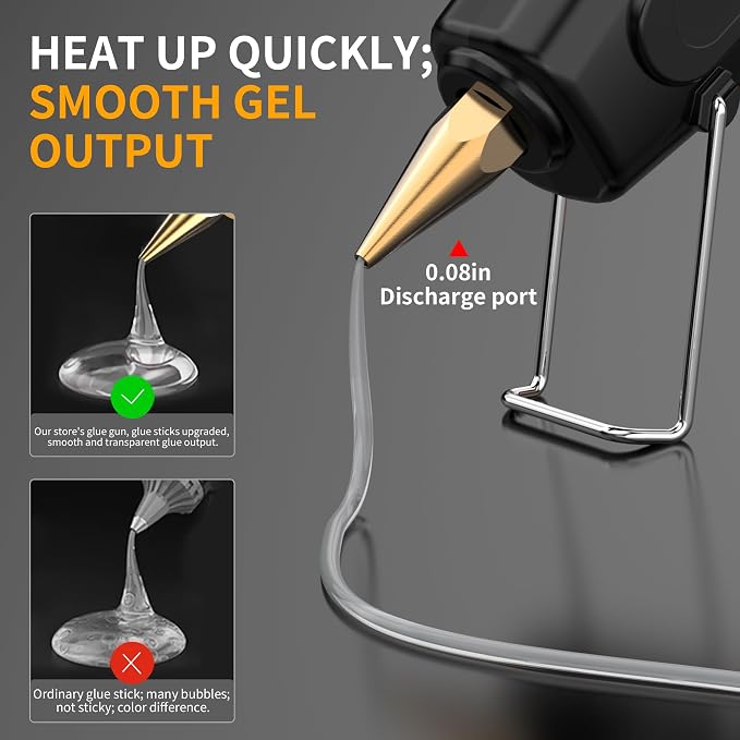IZIO Hot Glue Gun with 21 Glue Sticks7/16") &Storage Pouch - 100W Fast Heating - Image 8