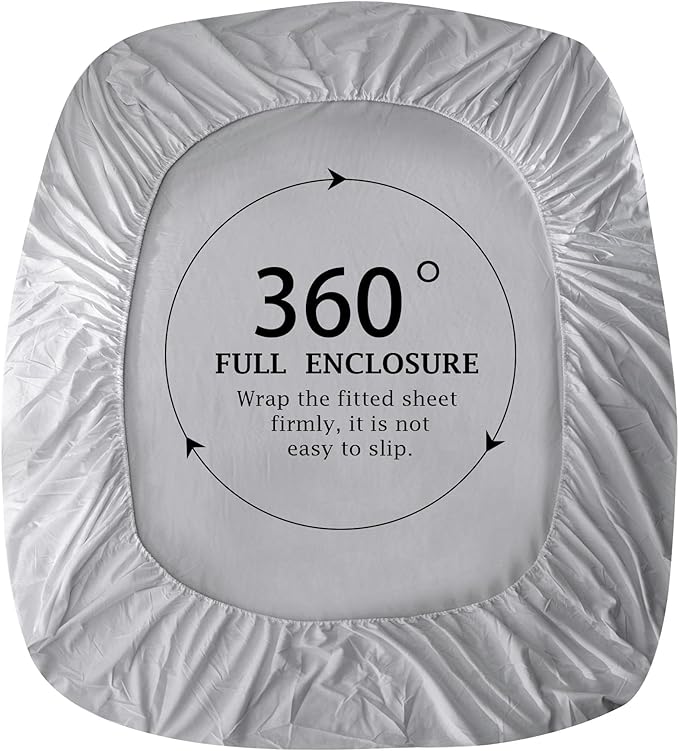 FreshCulture Pure Cotton Fitted Sheets King Size, 300 Thread Count Percale - Image 4