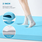 MASVIS Twin Size Dual Layer 4 Inch Memory Foam Mattress Topper, 2 Inch Gel - Image 4