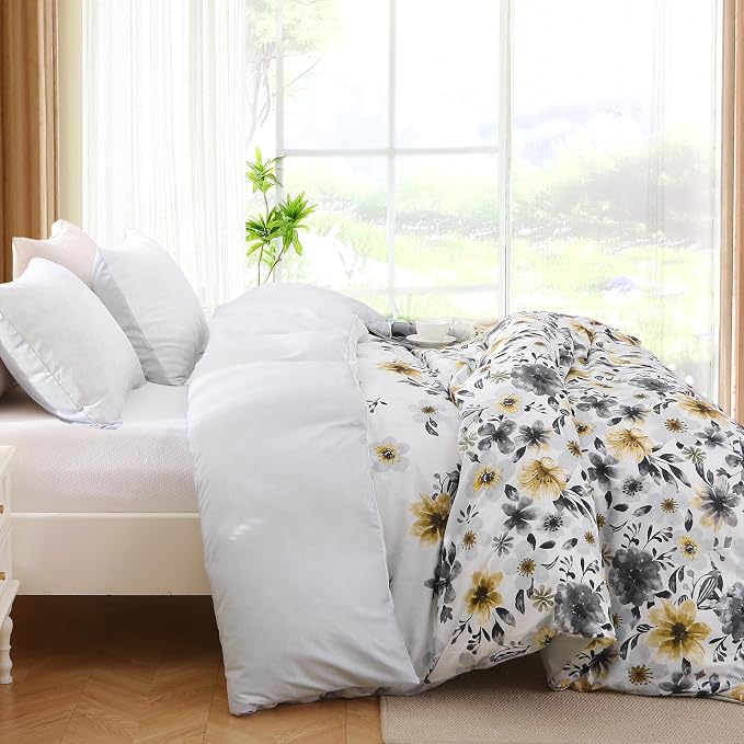 Duvet Cover King Size, Reversible Floral Vintage Duvet Cover Set - Image 4