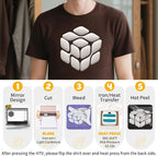 VinylRus Puff Heat Transfer Vinyl-12” x 5ft White Heavy Duty Puff Iron on Vinyl - Image 3