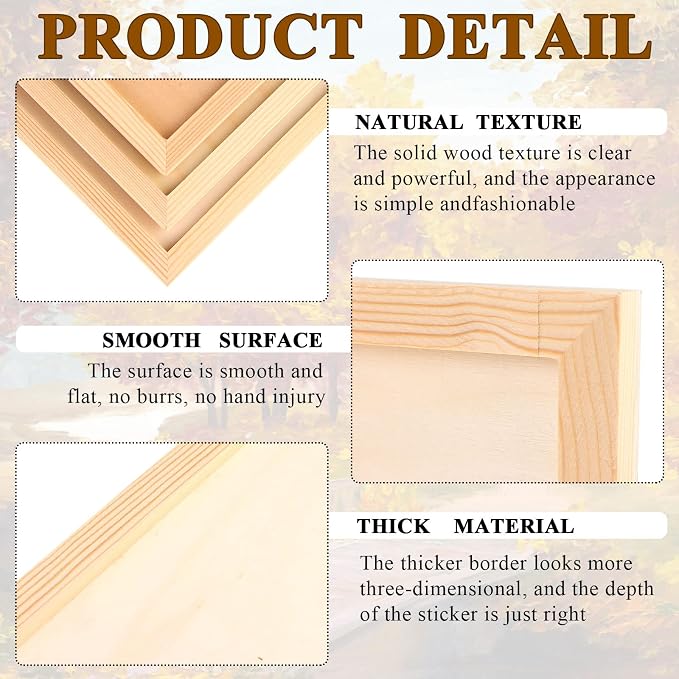 15 Pack Unfinished Wood Canvas Panels Kit 11.8x7.9 Inch Wooden Panel Boards - Image 4