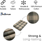 Pico Textiles 1 Yard Tan and Olive Tartan Plaid Flannel Fabric - Image 4