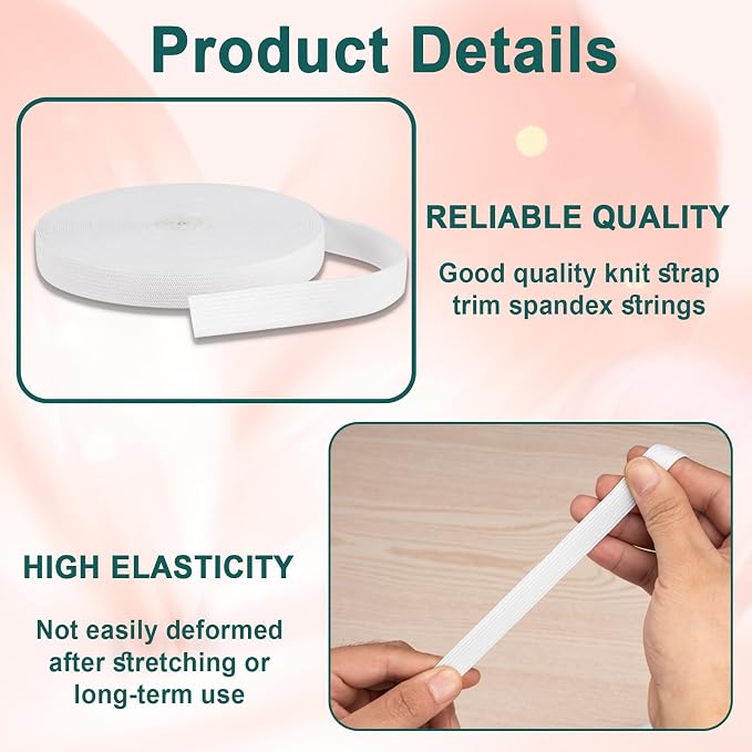 Airisoer 5/8 Inch Elastic Band for Sewing, 12 Yard High Elasticity Sewing - Image 3