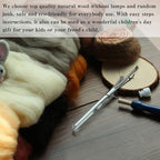 Zlulary Needle Felting Wool, 8 Colors Wool Roving, Needle Felting Supplies - Image 6
