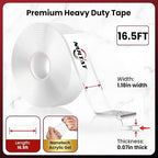 NULTAT Double Sided Tape Heavy Duty, Nano Reusable, Washable Double Stick Tape - Image 2