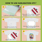 A-SUB Sublimation HTV Vinyl for Light Fabric, 12 Inch X 10 FT | Matte Clear - Image 7